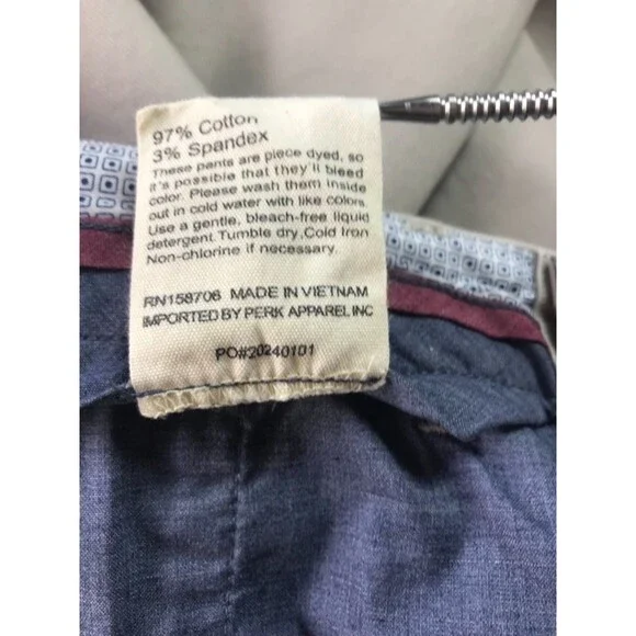 Perk Straight Slim Fit Stretch Chino Pants Men’s 32 X 34 Beige Tab Khaki - Picture 11 of 15